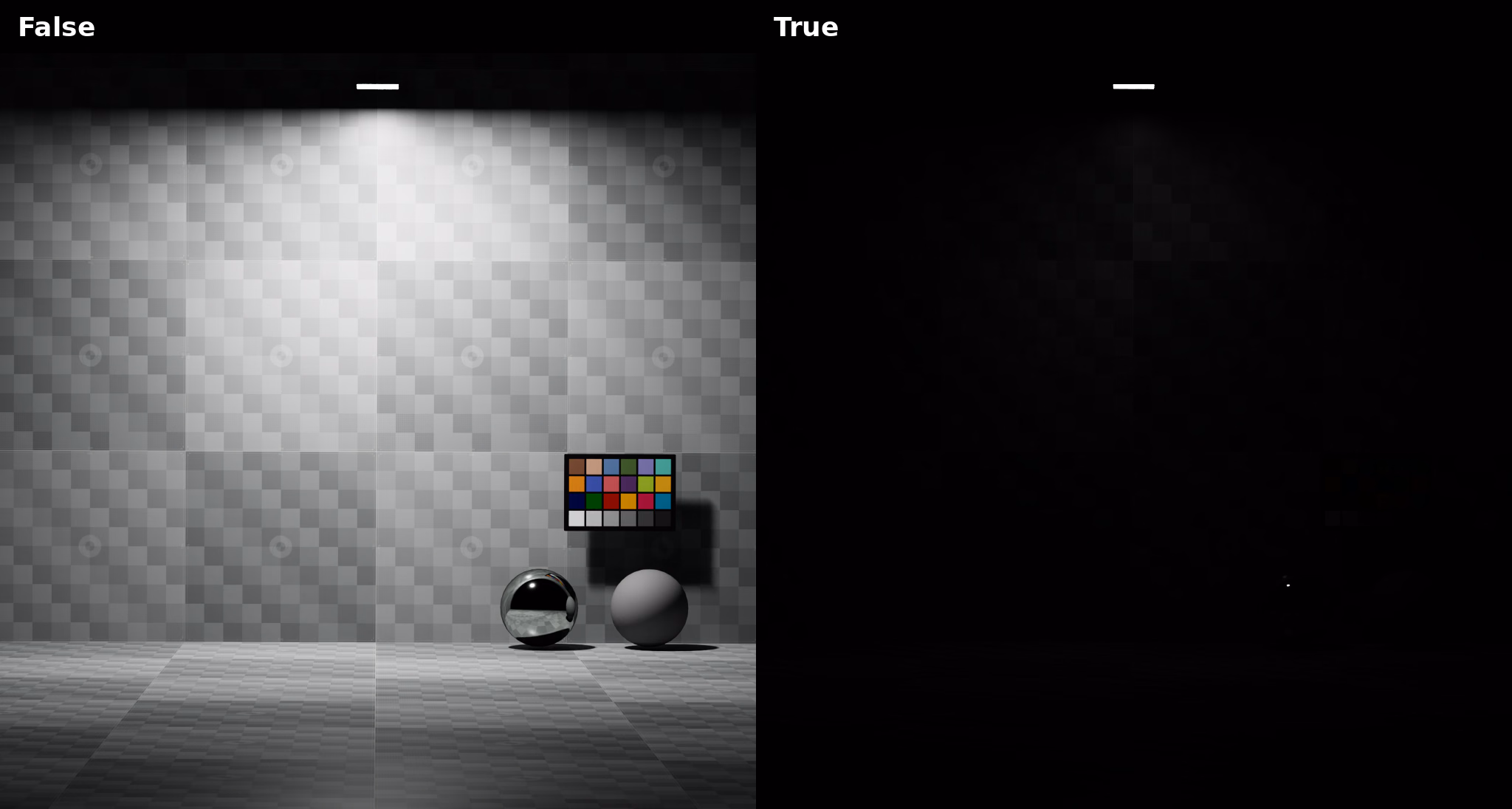 Rect lights with normalization disabled and enabled
